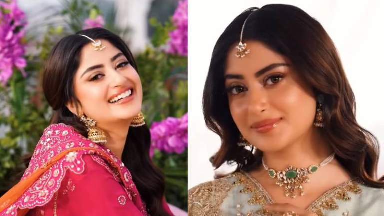 Sajal Aly Stuns in Embroidered Bridal and Traditional Ensembles for Imrozia Premium