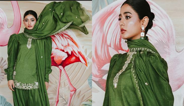 Sehar Khan Stuns in Elegant Moss Green Ensemble, Blending Tradition with Modern Flair