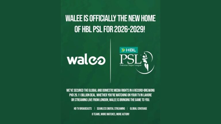 Walee Secures Exclusive Global & Domestic Media Rights for HBL PSL 2026-2029